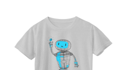 Póló - gyerek,szürke moneta mintával