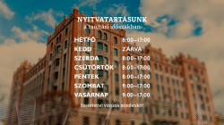Nyitvatartásunk a tanítási időszakban módosul