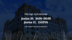 Nyitvatartásunk a hétvégén